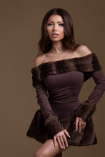 Load image into Gallery viewer, Brown Winter Muse Mini Dress