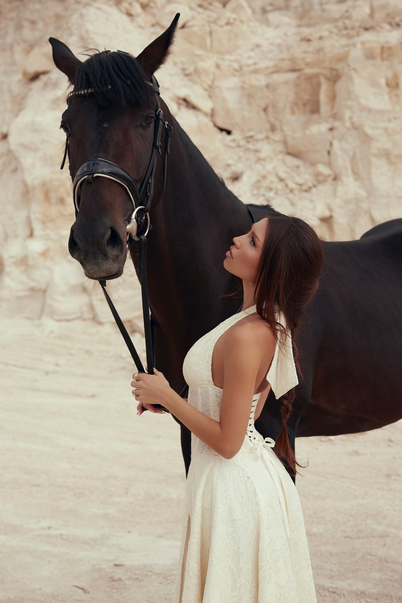 Poeme Ivory Lace Dress