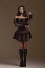Load image into Gallery viewer, Brown Winter Muse Mini Dress