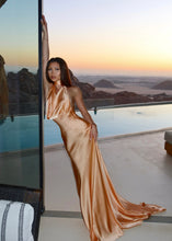 Load image into Gallery viewer, Mirage Silk Dress in Peach