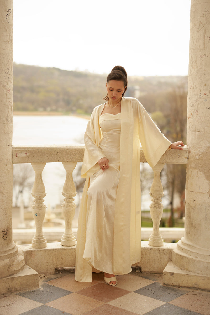 Moonveil Dress & Cardigan Set