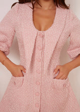 Load image into Gallery viewer, Poupée Pink Tweed Dress