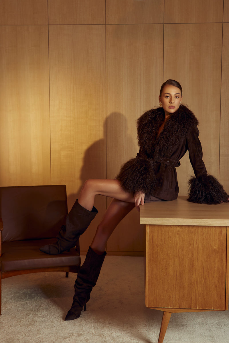 Espresso Brown Suede Jacket