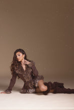 Load image into Gallery viewer, Suede Faux Fur Jacket & Skirt Set