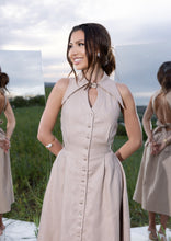 Load image into Gallery viewer, Linen Reverie Beige Dress