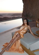 Load image into Gallery viewer, Mirage Silk Dress in Peach