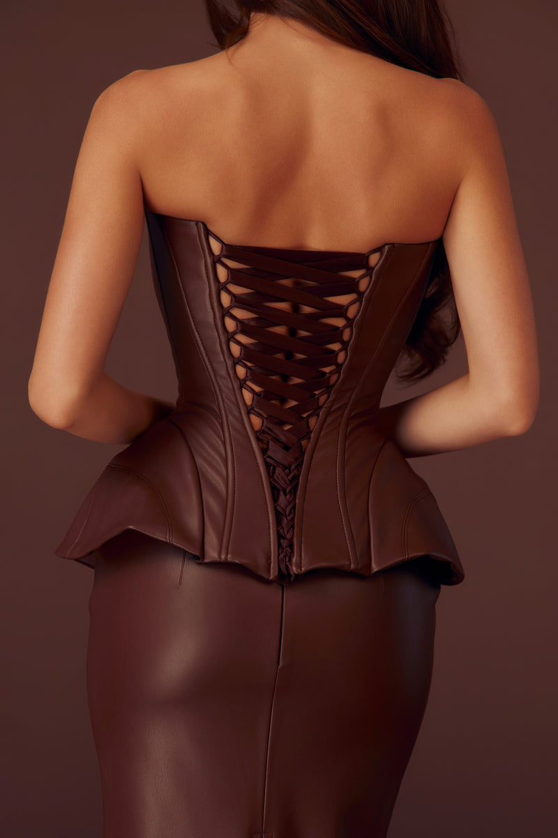 The Hourglass Brown Corset & Skirt