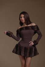 Load image into Gallery viewer, Brown Winter Muse Mini Dress