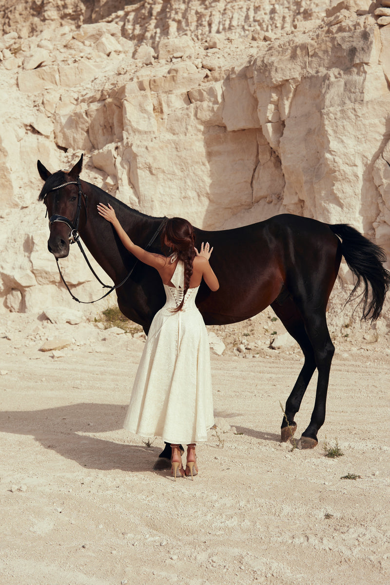 Poeme Ivory Lace Dress