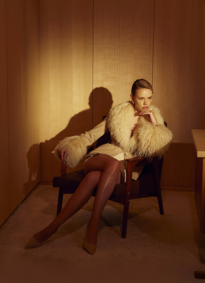 Sand Beige Suede Jacket