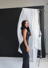 Load image into Gallery viewer, OMBRA Black Hooded Dress
