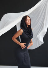 Load image into Gallery viewer, OMBRA Black Hooded Dress