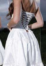 Load image into Gallery viewer, Miss Malliny White Dress with Plunging Décolleté