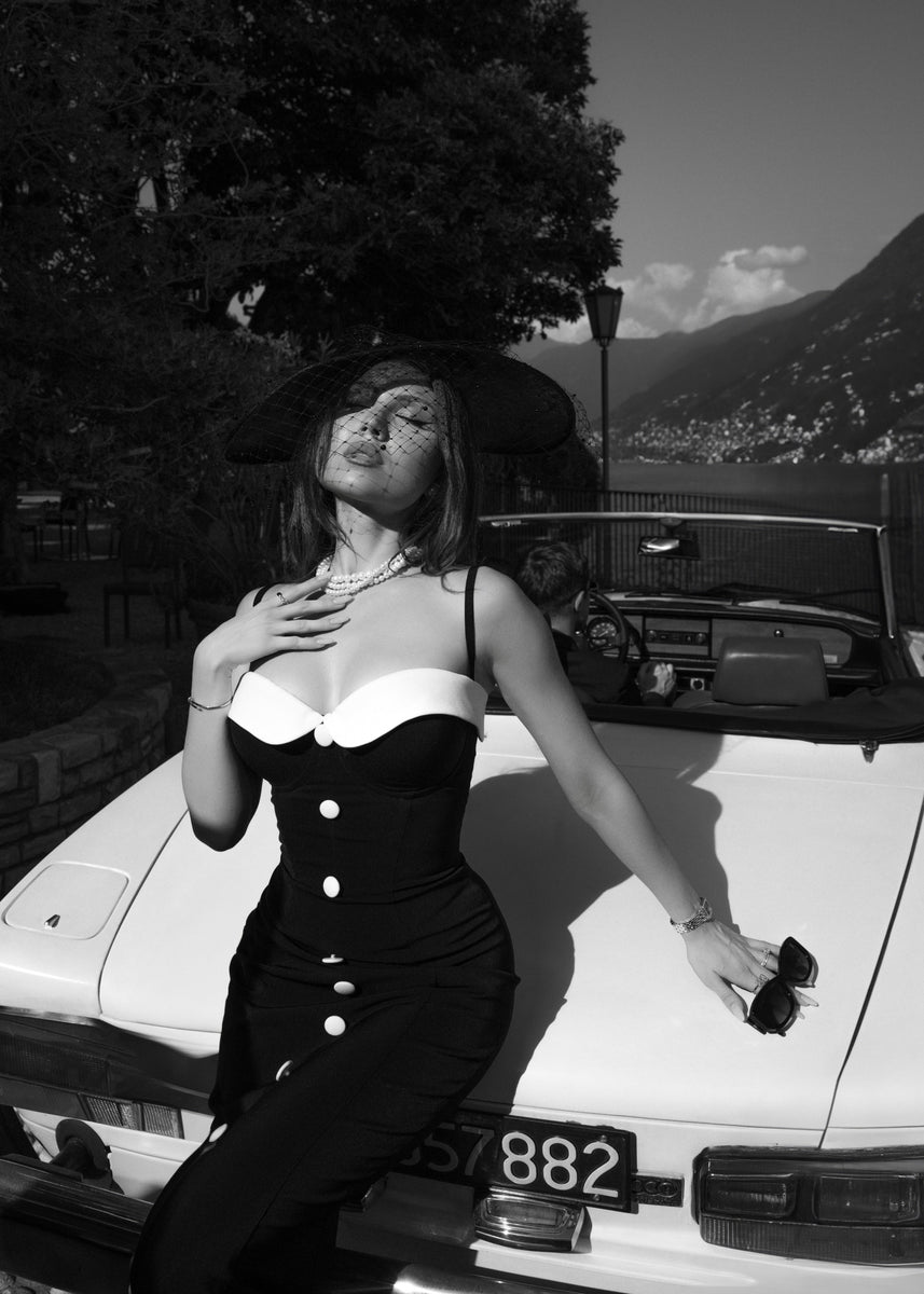MONACO Black & White Corset Dress MONACO Black & White Corset Dress