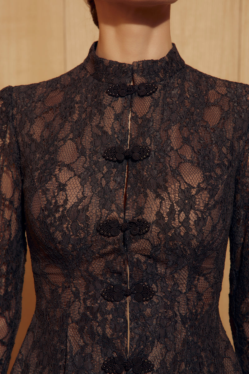 Amaya Brown Lace Set
