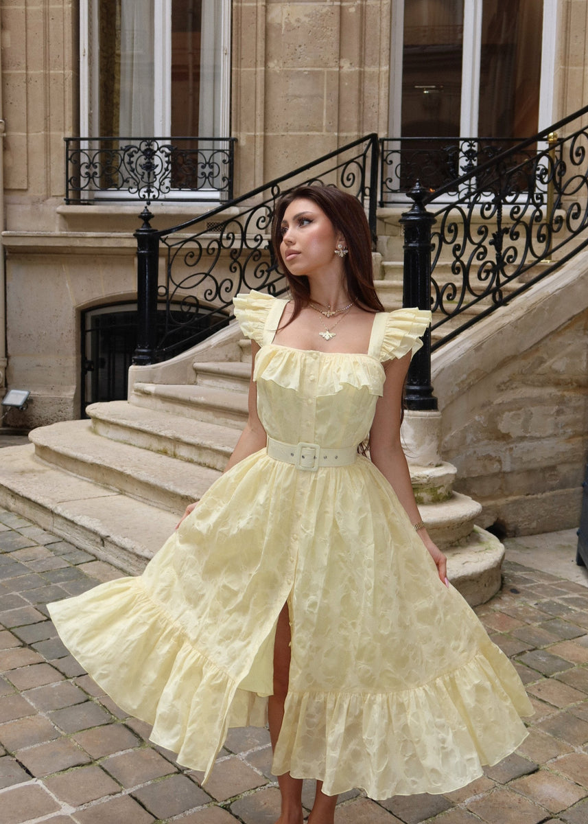 Sunshine Ruffle Midi Dress