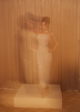 Load image into Gallery viewer, Luna Champagne Macramé Dress