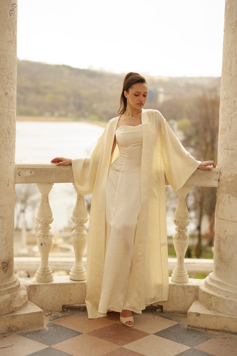 Moonveil Dress & Cardigan Set