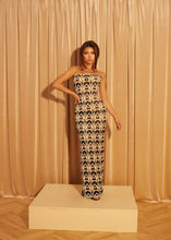 Load image into Gallery viewer, Luna Ivory & Noir Macramé Dress