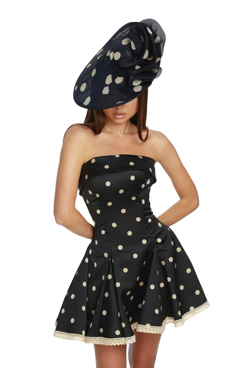 Lola Black Polka Dress
