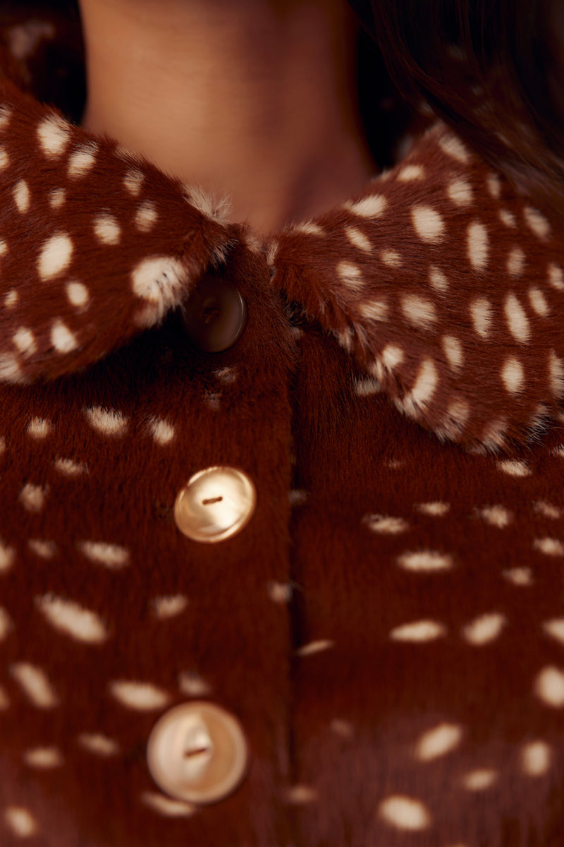 Bambi Faux Fur Jacket & Skirt