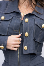 Load image into Gallery viewer, Tailored Jacket, Corset & Trousers Set in Deep Blue