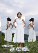 Load image into Gallery viewer, Linen Reverie Pure White Dress