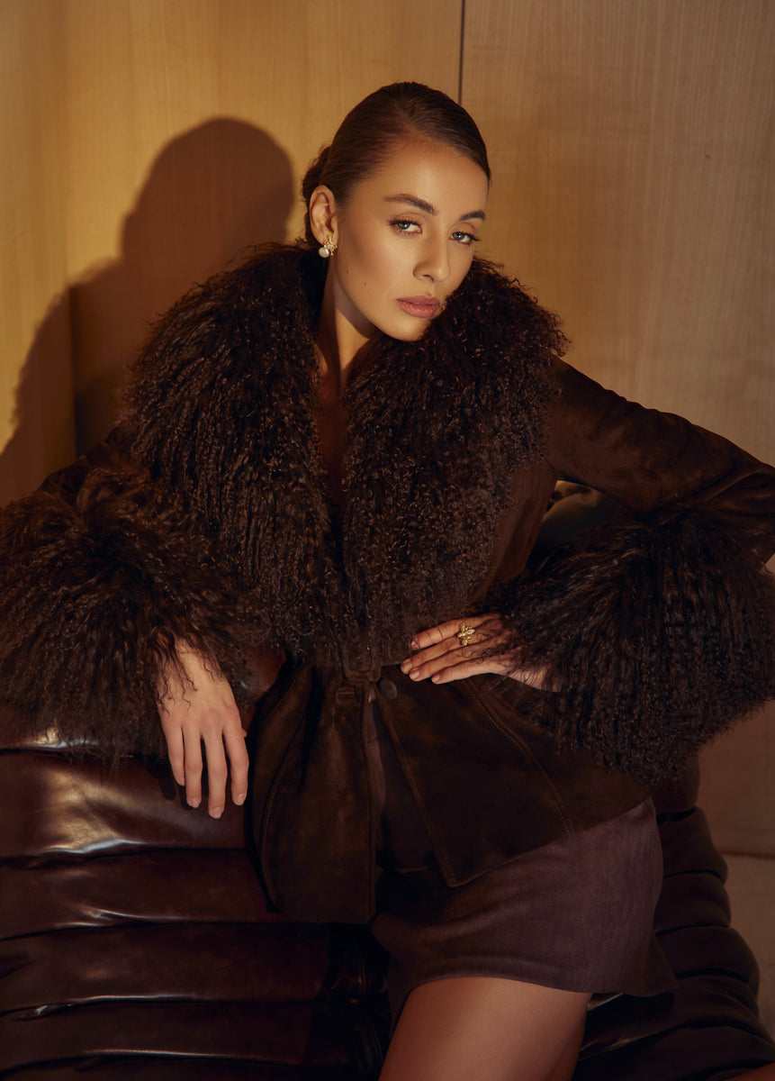 Espresso Brown Suede Jacket