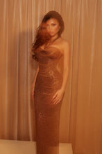 Load image into Gallery viewer, Golden Eclipse Crystal Dress