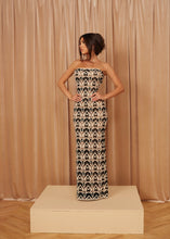 Load image into Gallery viewer, Luna Ivory & Noir Macramé Dress