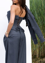 Load image into Gallery viewer, Tailored Jacket, Corset & Trousers Set in Deep Blue