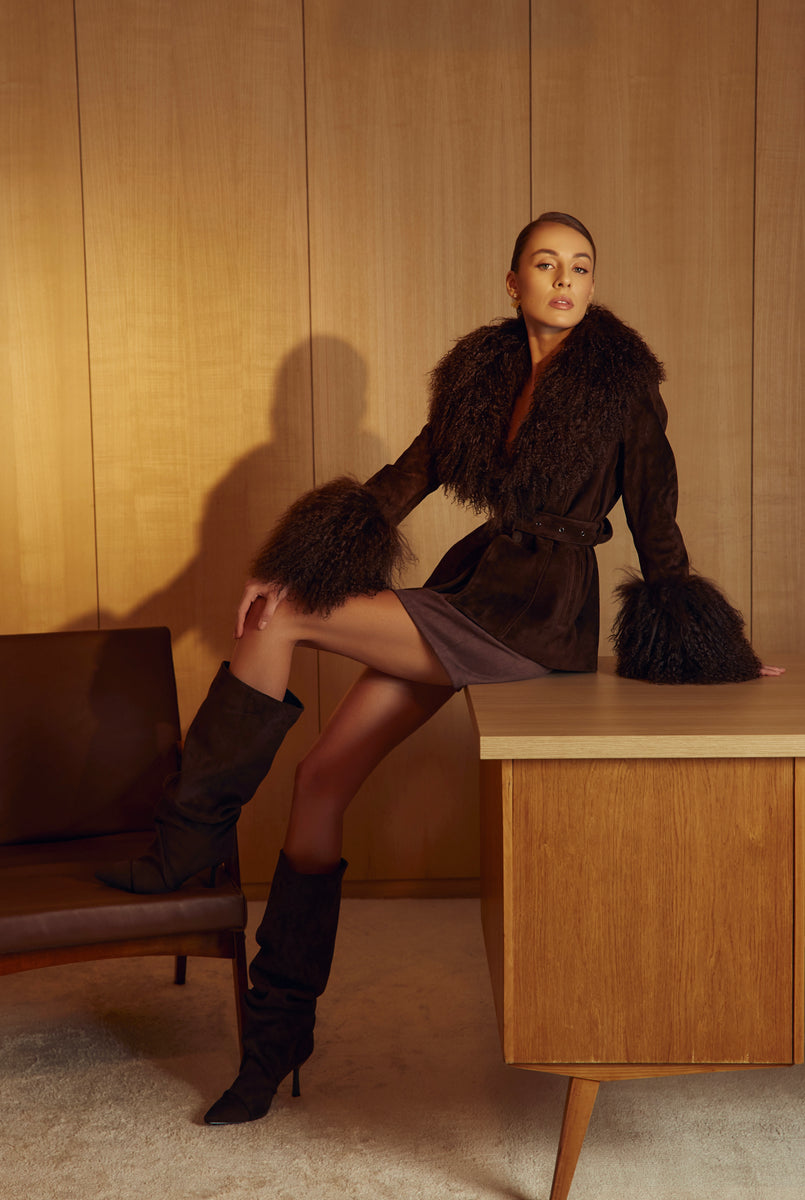 Espresso Brown Suede Jacket