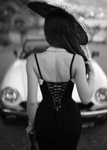 Load image into Gallery viewer, MONACO Black & White Corset Dress