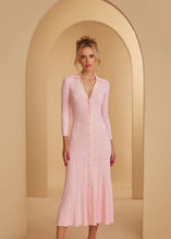 Load image into Gallery viewer, Strawberry Soufflé Knit Buttoned Dress