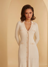Load image into Gallery viewer, Vanilla Marshmallow Knit Buttoned Dress