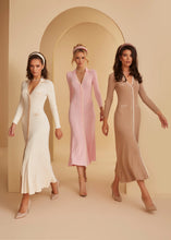 Load image into Gallery viewer, Cappuccino Cream Knit Buttoned Dress