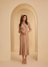 Load image into Gallery viewer, Cappuccino Cream Knit Buttoned Dress