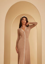 Load image into Gallery viewer, Cappuccino Cream Knit Buttoned Dress
