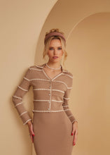 Load image into Gallery viewer, Cappuccino Cream Knit Cardigan & Skirt Set