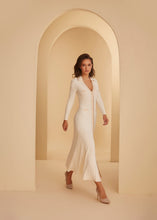 Load image into Gallery viewer, Vanilla Marshmallow Knit Buttoned Dress