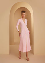 Load image into Gallery viewer, Strawberry Soufflé Knit Buttoned Dress
