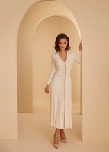 Load image into Gallery viewer, Vanilla Marshmallow Knit Buttoned Dress