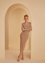 Load image into Gallery viewer, Cappuccino Cream Knit Cardigan & Skirt Set