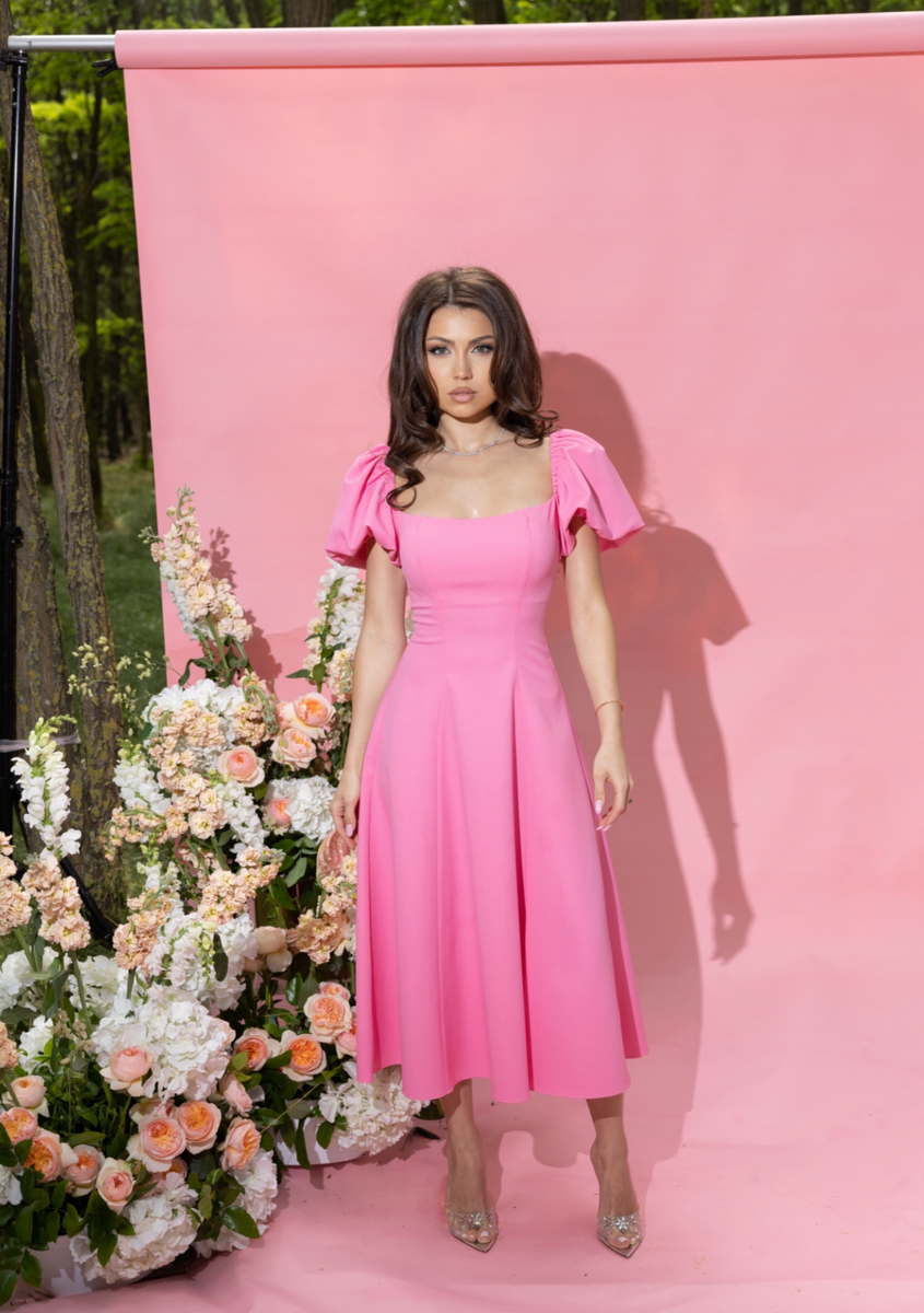 SUMMER AFFAIR Pink Open Back Dress