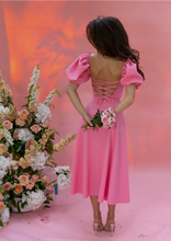 Load image into Gallery viewer, SUMMER AFFAIR Pink Open Back Dress