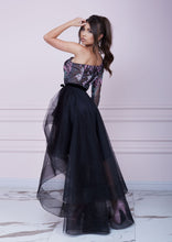 Load image into Gallery viewer, Black Asymmetric Layered Dress