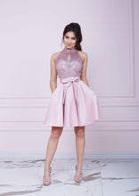 Load image into Gallery viewer, BONBON Pink Sequin Midi A-line Dress