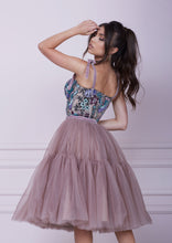 Load image into Gallery viewer, THE ONE Pink Cappuccino Midi Tulle Dress