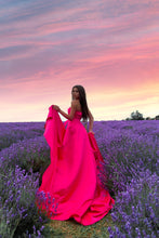 Load image into Gallery viewer, LADY MALLINY Long Fuchsia Dress