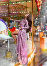 Load image into Gallery viewer, Pink Long Sequin Dress